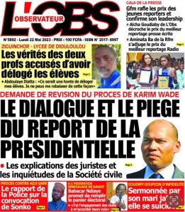 Read more about the article Une des quotidiens du lundi 22 mai 2023