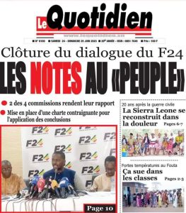 Read more about the article Une des quotidiens du samedi 24 juin 2023
