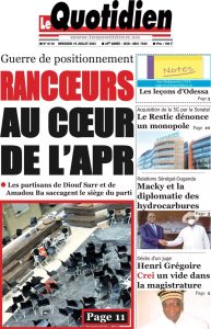 Read more about the article Une des quotidiens du mercredi 19 juillet 2023