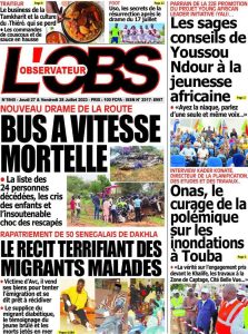 Read more about the article Une des quotidiens du jeudi 27 juillet 2023