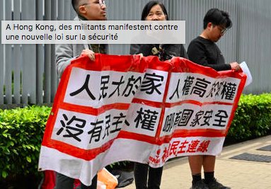 Lire la suite à propos de l’article Manifestation à Hong Kong contre le projet de nouvelle loi sur la sécurité nationale du gouvernement