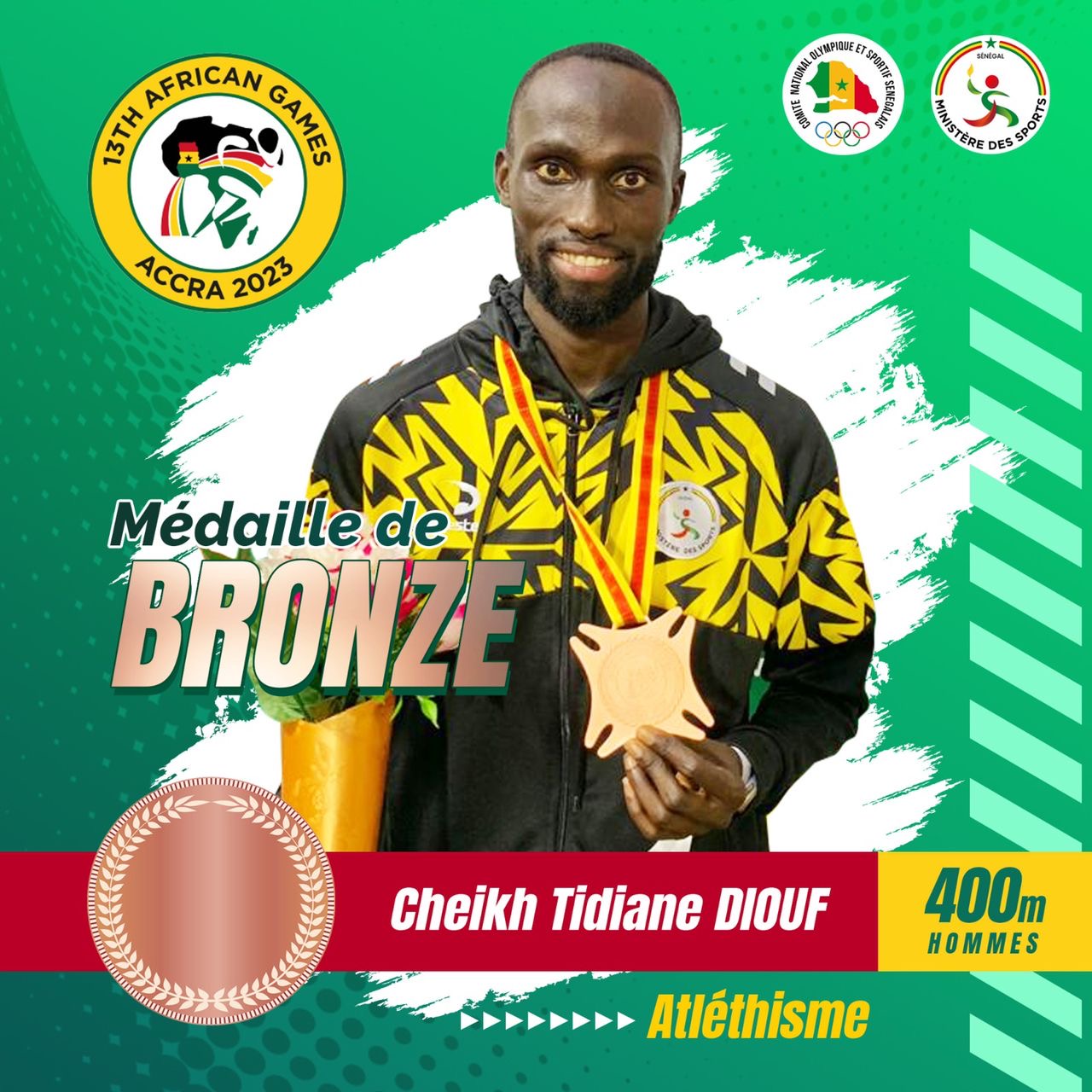 You are currently viewing Cheikh Tidiane Diouf, médaillé de bronze du 400m : « Les JO ? J’y crois encore »