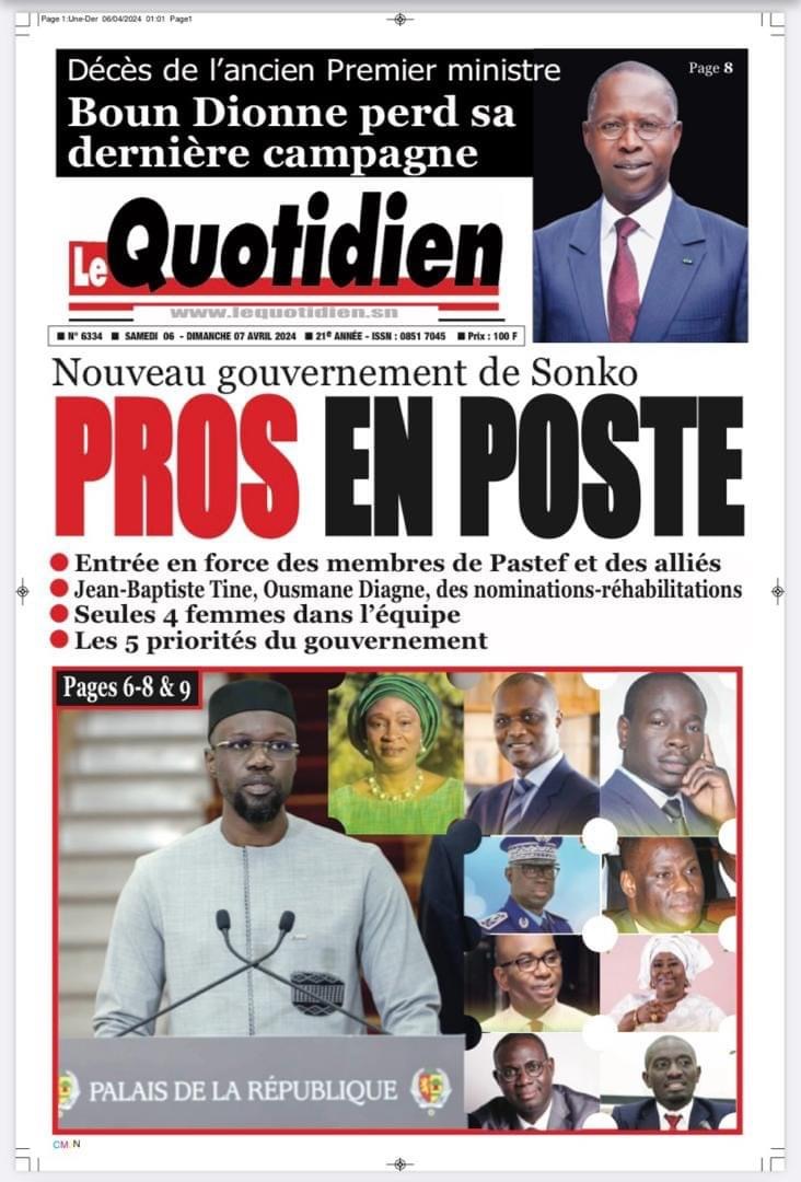 You are currently viewing Une des quotidiens du samedi 6 avril 2024